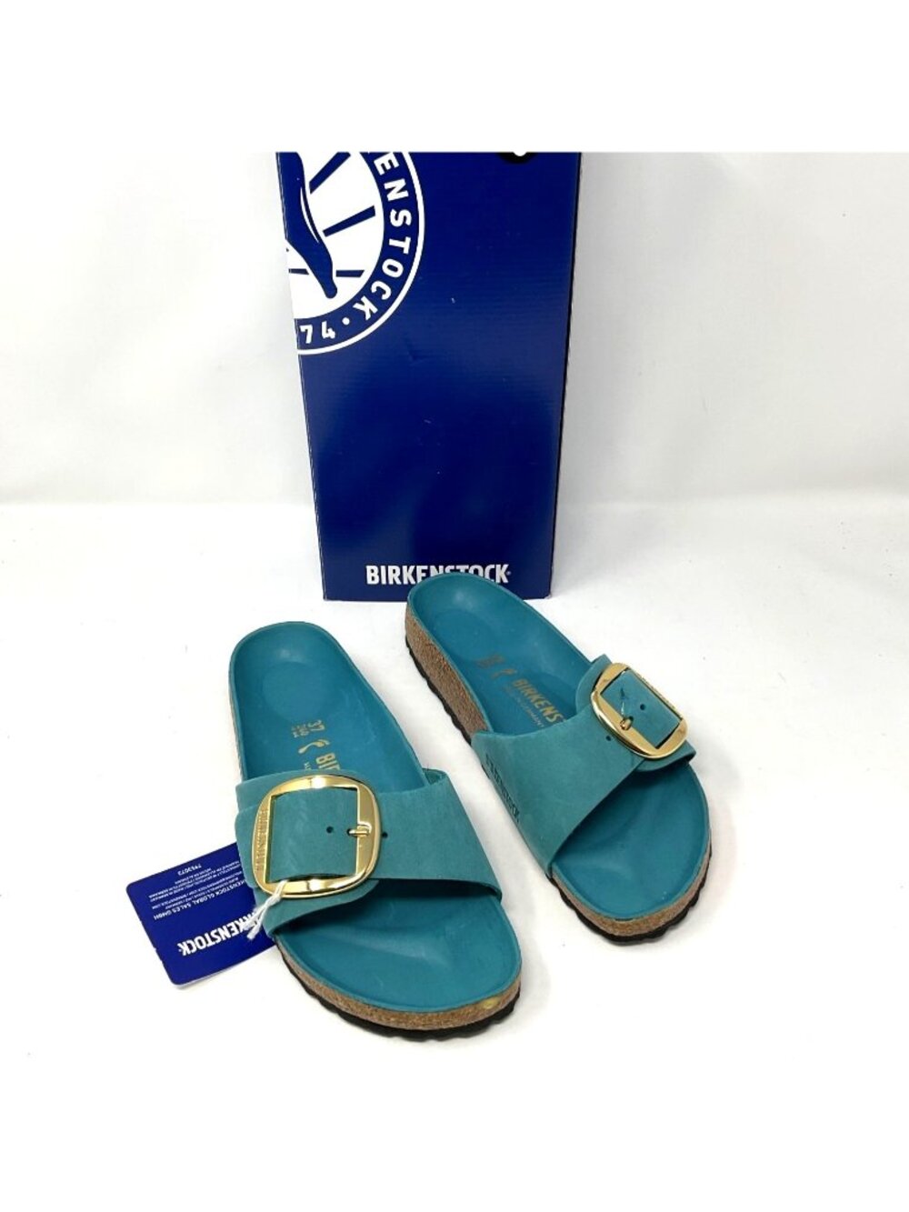 Birkenstock Madrid Big Buckle Women's Biscay Bay Oiled Leather Sandals EU 37